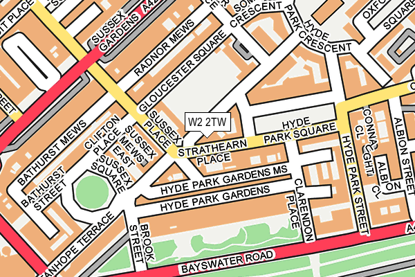 W2 2TW map - OS OpenMap – Local (Ordnance Survey)