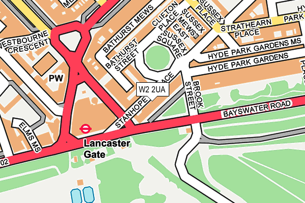 W2 2UA map - OS OpenMap – Local (Ordnance Survey)