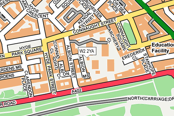 W2 2YA map - OS OpenMap – Local (Ordnance Survey)