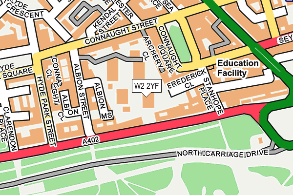 W2 2YF map - OS OpenMap – Local (Ordnance Survey)