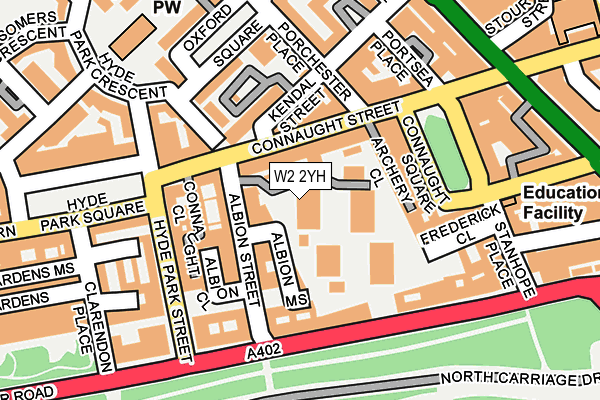 W2 2YH map - OS OpenMap – Local (Ordnance Survey)