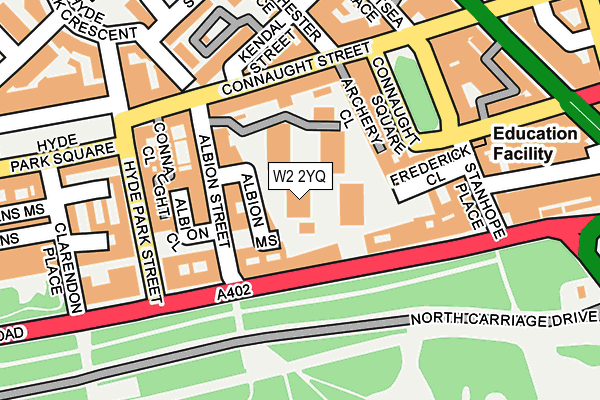 W2 2YQ map - OS OpenMap – Local (Ordnance Survey)