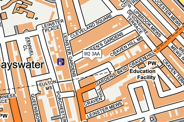 W2 3AA map - OS OpenMap – Local (Ordnance Survey)