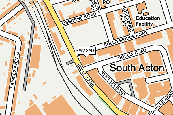 W2 3AD map - OS OpenMap – Local (Ordnance Survey)