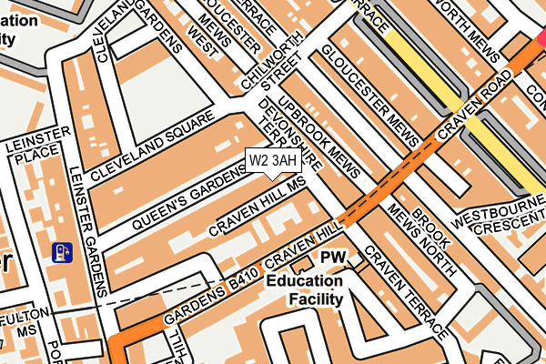 W2 3AH map - OS OpenMap – Local (Ordnance Survey)