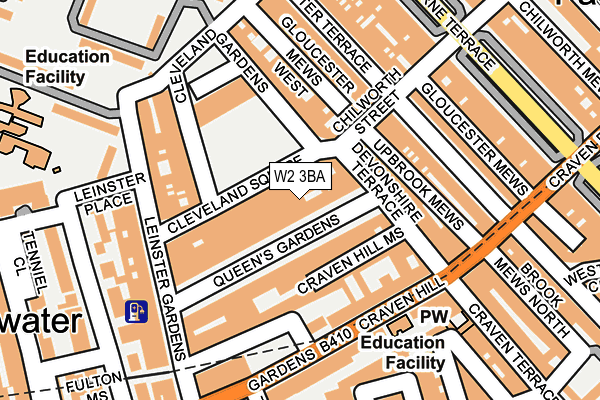 W2 3BA map - OS OpenMap – Local (Ordnance Survey)