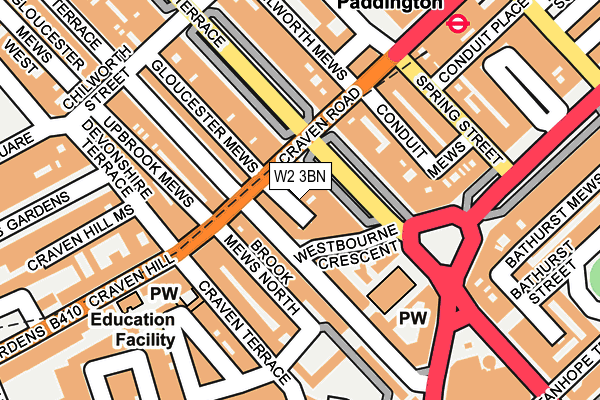 W2 3BN map - OS OpenMap – Local (Ordnance Survey)
