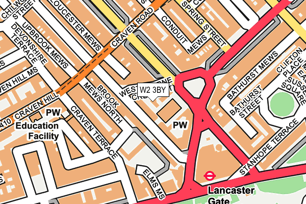 W2 3BY map - OS OpenMap – Local (Ordnance Survey)