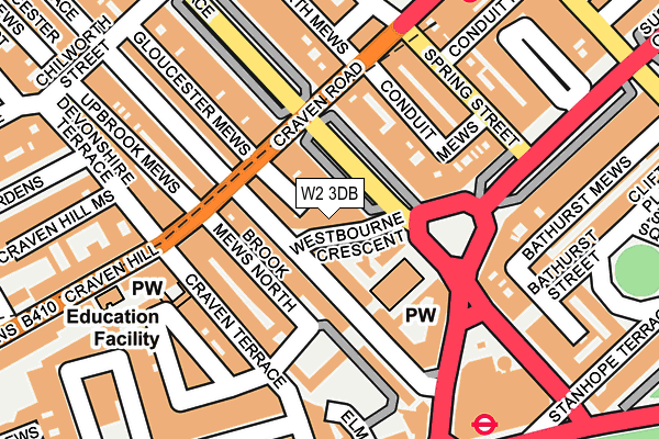 W2 3DB map - OS OpenMap – Local (Ordnance Survey)