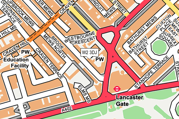 W2 3DJ map - OS OpenMap – Local (Ordnance Survey)