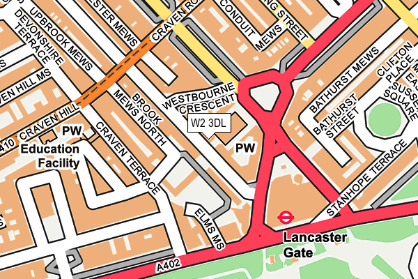 W2 3DL map - OS OpenMap – Local (Ordnance Survey)