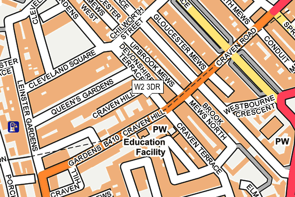 W2 3DR map - OS OpenMap – Local (Ordnance Survey)
