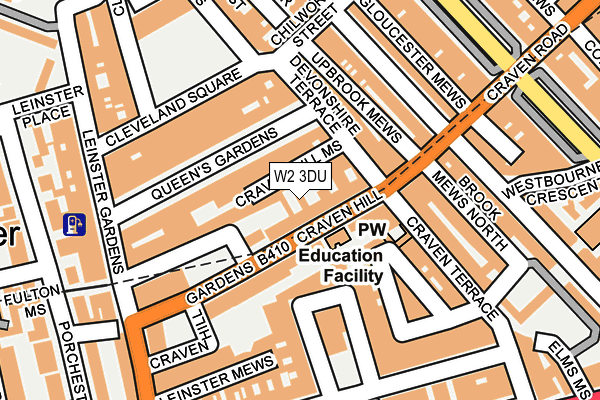 W2 3DU map - OS OpenMap – Local (Ordnance Survey)