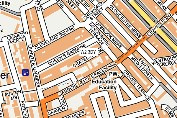 W2 3DY map - OS OpenMap – Local (Ordnance Survey)