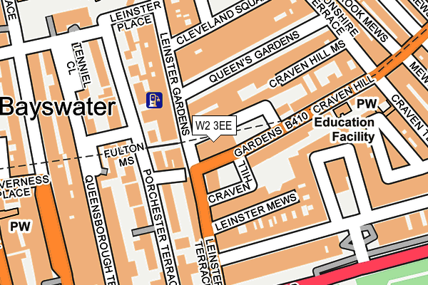 W2 3EE map - OS OpenMap – Local (Ordnance Survey)