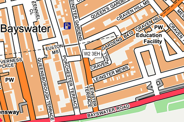 W2 3EH map - OS OpenMap – Local (Ordnance Survey)