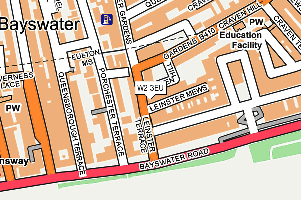 W2 3EU map - OS OpenMap – Local (Ordnance Survey)