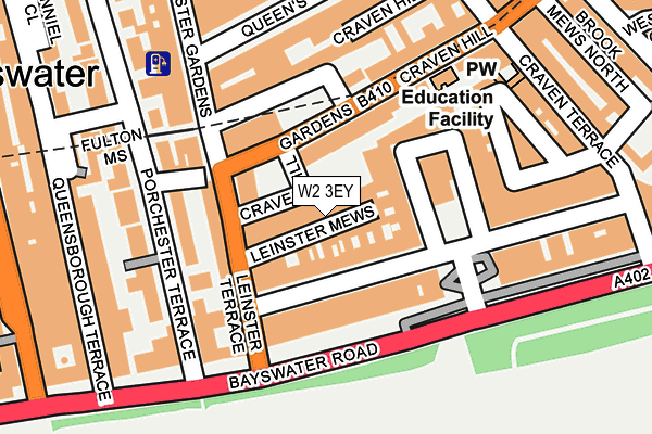 W2 3EY map - OS OpenMap – Local (Ordnance Survey)