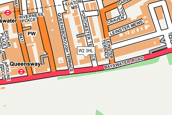W2 3HL map - OS OpenMap – Local (Ordnance Survey)