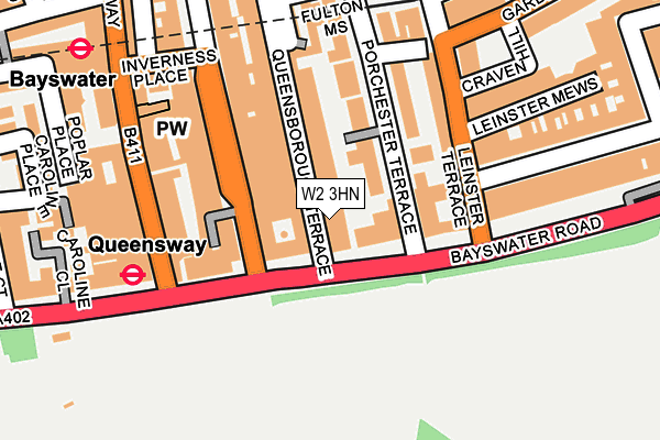 W2 3HN map - OS OpenMap – Local (Ordnance Survey)