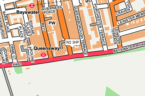 W2 3HP map - OS OpenMap – Local (Ordnance Survey)