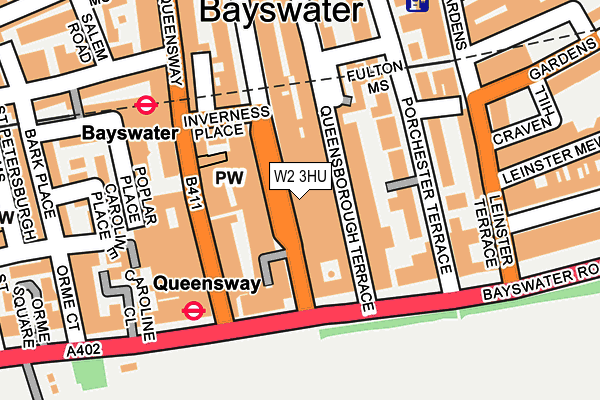 W2 3HU map - OS OpenMap – Local (Ordnance Survey)