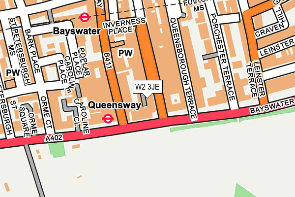 W2 3JE map - OS OpenMap – Local (Ordnance Survey)