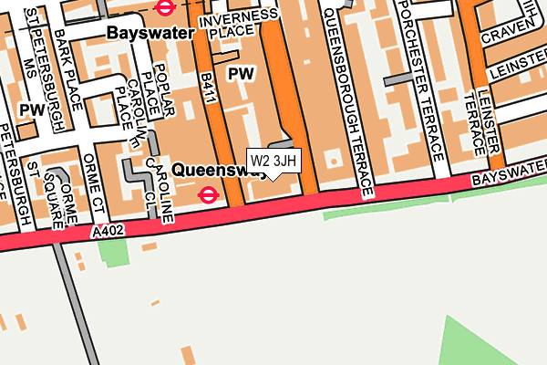 W2 3JH map - OS OpenMap – Local (Ordnance Survey)