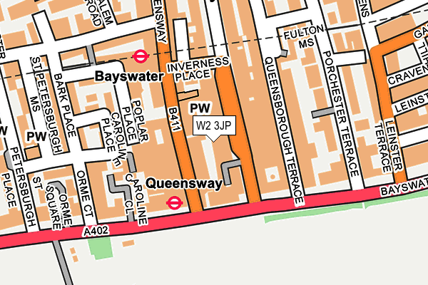 W2 3JP map - OS OpenMap – Local (Ordnance Survey)