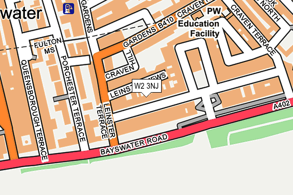 W2 3NJ map - OS OpenMap – Local (Ordnance Survey)