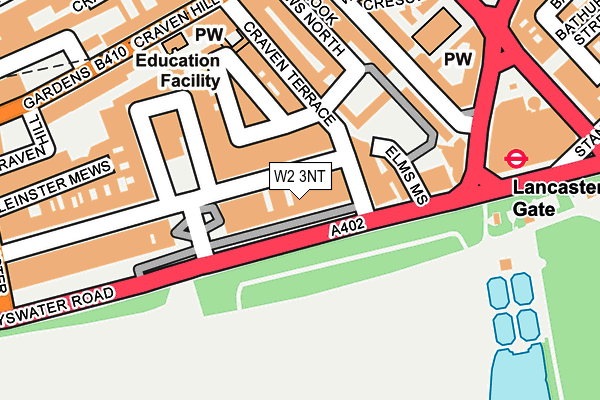 W2 3NT map - OS OpenMap – Local (Ordnance Survey)