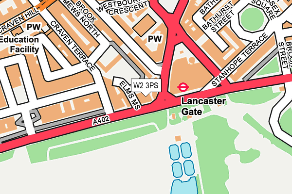 W2 3PS map - OS OpenMap – Local (Ordnance Survey)