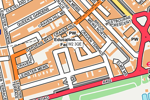 W2 3QE map - OS OpenMap – Local (Ordnance Survey)