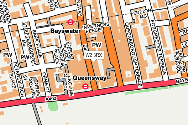W2 3RX map - OS OpenMap – Local (Ordnance Survey)