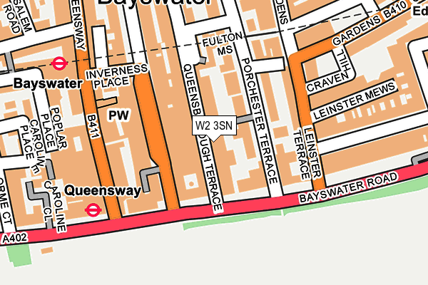 W2 3SN map - OS OpenMap – Local (Ordnance Survey)