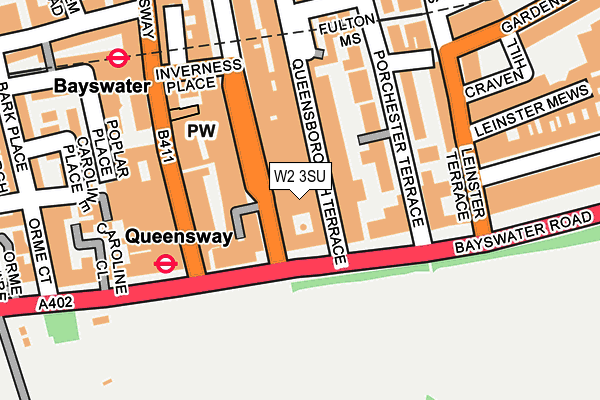 W2 3SU map - OS OpenMap – Local (Ordnance Survey)