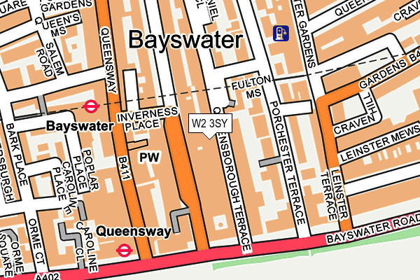 W2 3SY map - OS OpenMap – Local (Ordnance Survey)