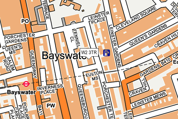 W2 3TR map - OS OpenMap – Local (Ordnance Survey)