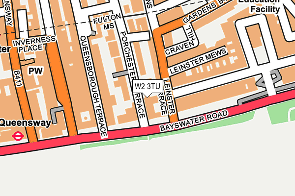 W2 3TU map - OS OpenMap – Local (Ordnance Survey)