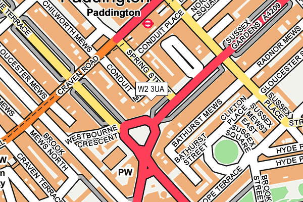 W2 3UA map - OS OpenMap – Local (Ordnance Survey)