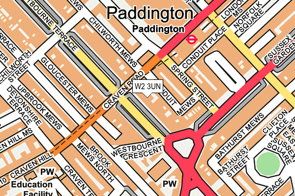 W2 3UN map - OS OpenMap – Local (Ordnance Survey)