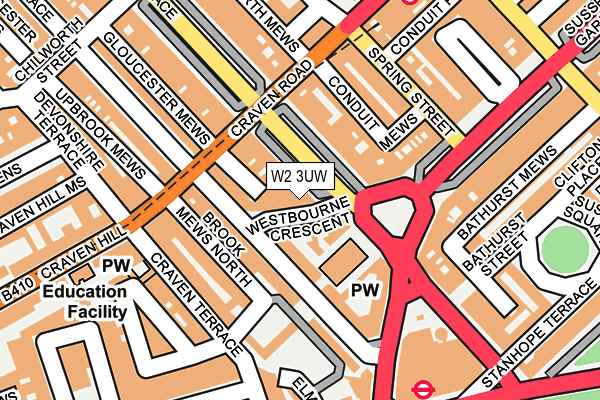 W2 3UW map - OS OpenMap – Local (Ordnance Survey)