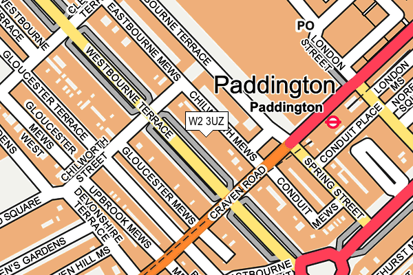 W2 3UZ map - OS OpenMap – Local (Ordnance Survey)