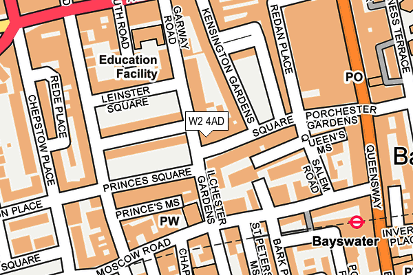 W2 4AD map - OS OpenMap – Local (Ordnance Survey)