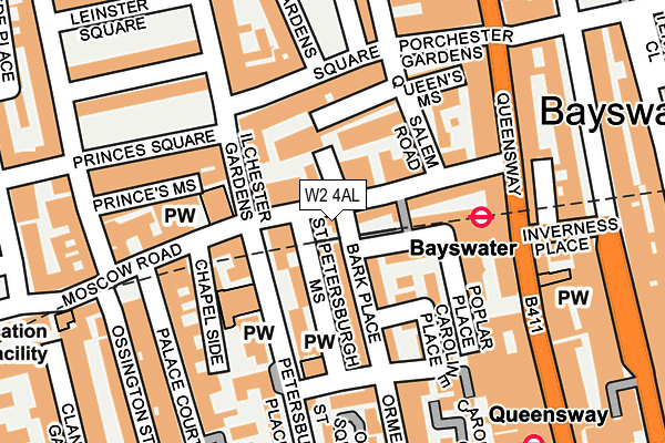 W2 4AL map - OS OpenMap – Local (Ordnance Survey)