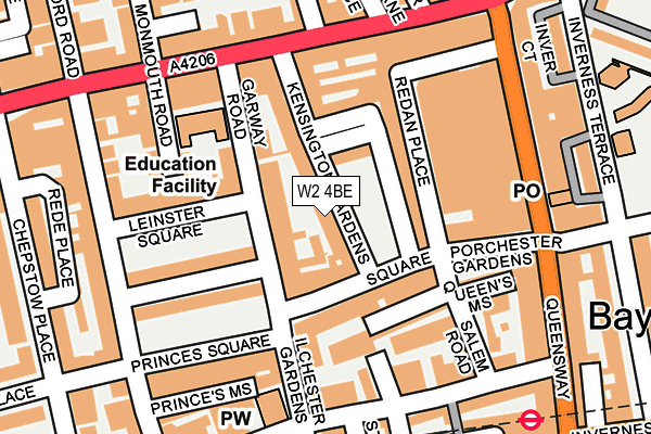 W2 4BE map - OS OpenMap – Local (Ordnance Survey)