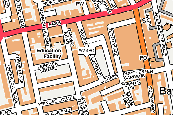 W2 4BG map - OS OpenMap – Local (Ordnance Survey)