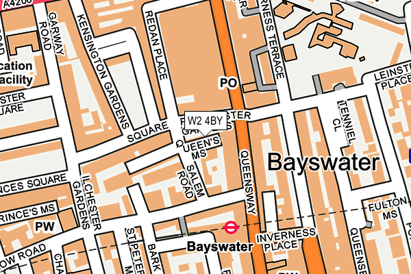 W2 4BY map - OS OpenMap – Local (Ordnance Survey)