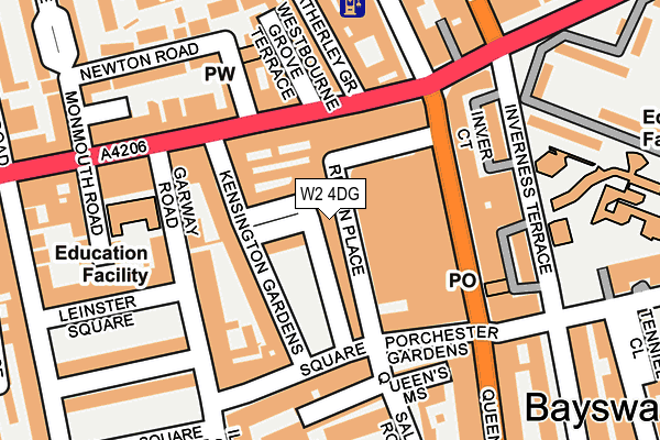 W2 4DG map - OS OpenMap – Local (Ordnance Survey)