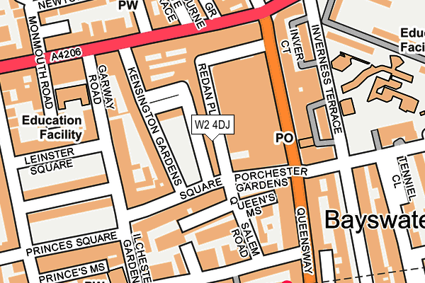 W2 4DJ map - OS OpenMap – Local (Ordnance Survey)